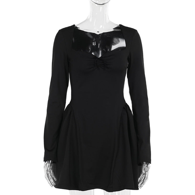 Elegant Slim Fit Bubble Sleeve Dress