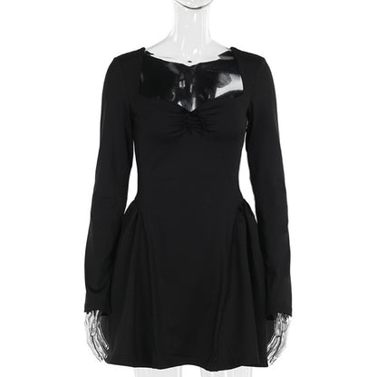 Elegant Slim Fit Bubble Sleeve Dress