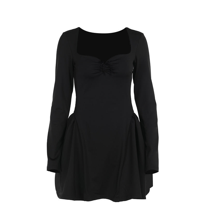 Elegant Slim Fit Bubble Sleeve Dress